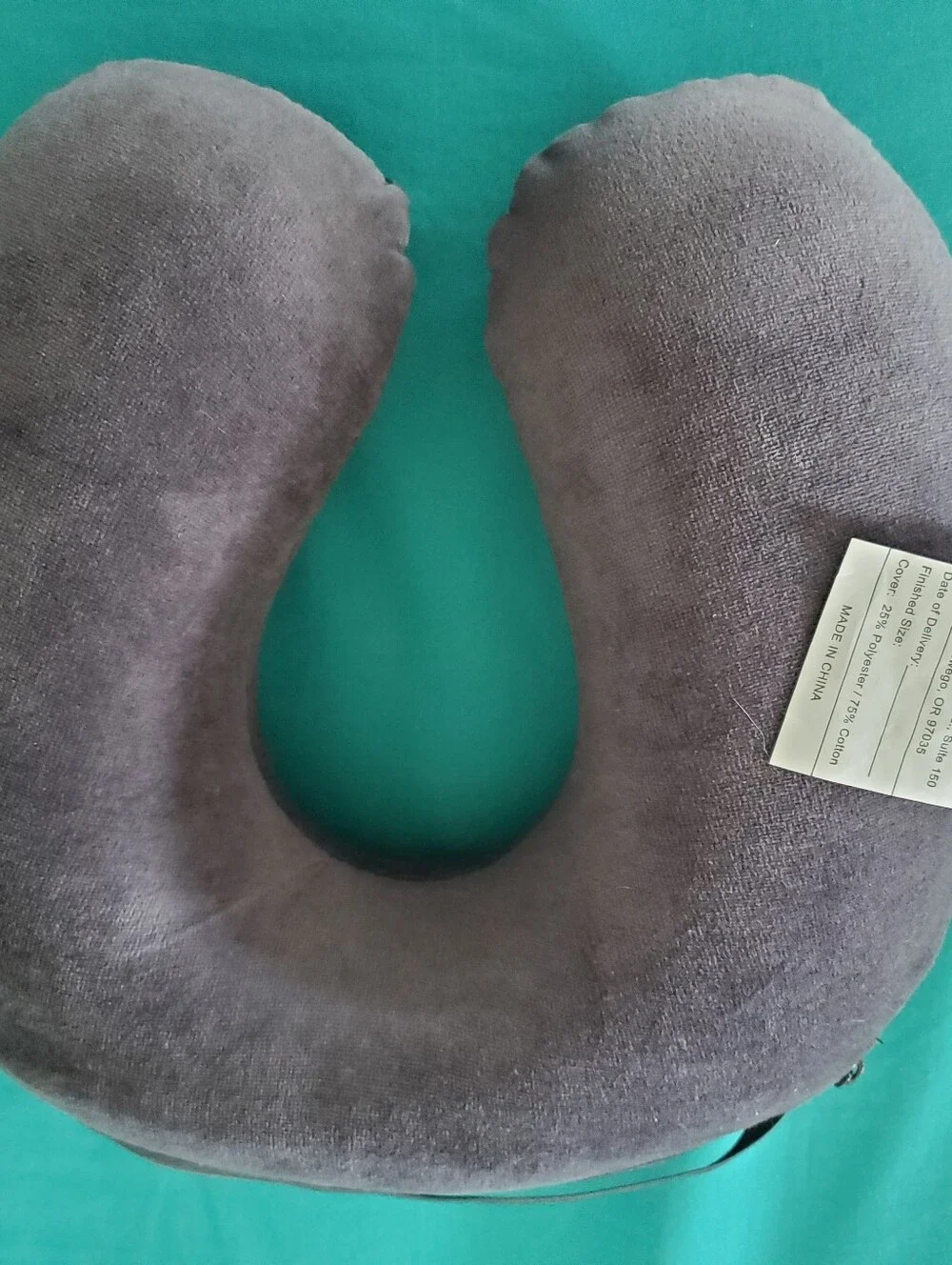 TravelMate Grey Neck Pillow Travel Airplane Polyurethane Foam